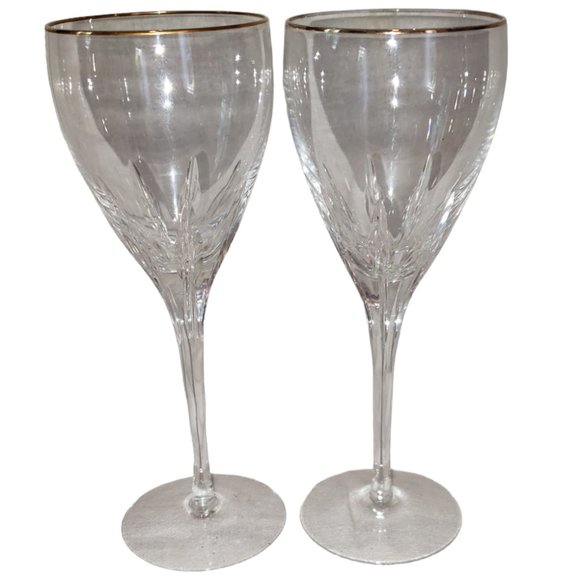 Lenox Dining 2 Lenox Firelight Crystal Water Glass Goblets Stemware